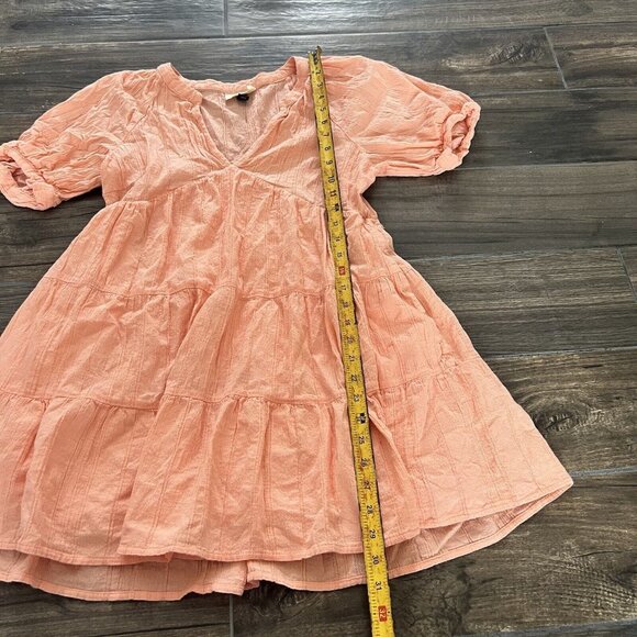 Universal Thread Peach Tiered Dress Size Small - Picture 3 of 5
